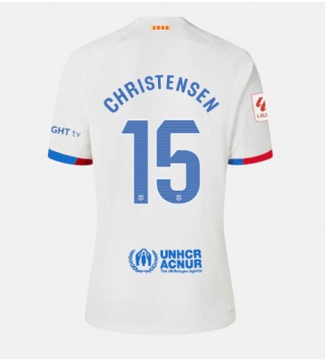 Barcelona Andreas Christensen #15 Koszulka Wyjazdowych Kobiety 2023-24 Krótki Rękaw